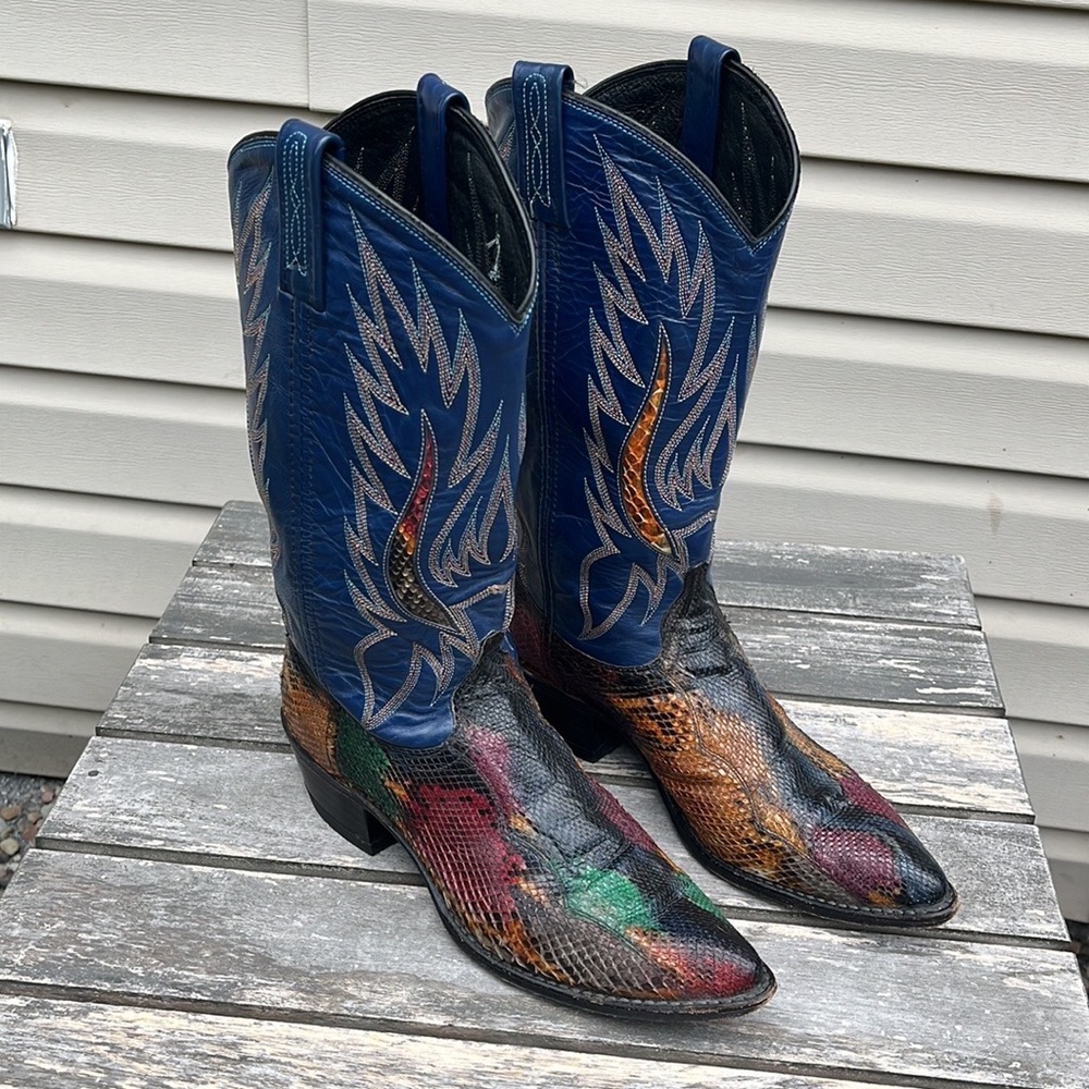 Dan Post women’s snakeskin cowboy boots. Used but in nice condition. Style#14079